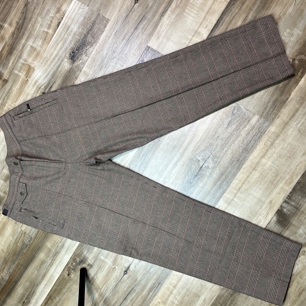 Ralph Lauren Womens Size 8 Houndstooth Cotton Stretch Ankle Pants 33x32‎ - Picture 2 of 11